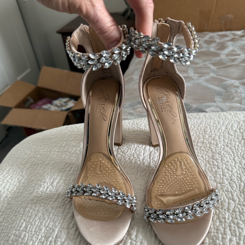 Jewel Badgley Mischka Embellished Heels